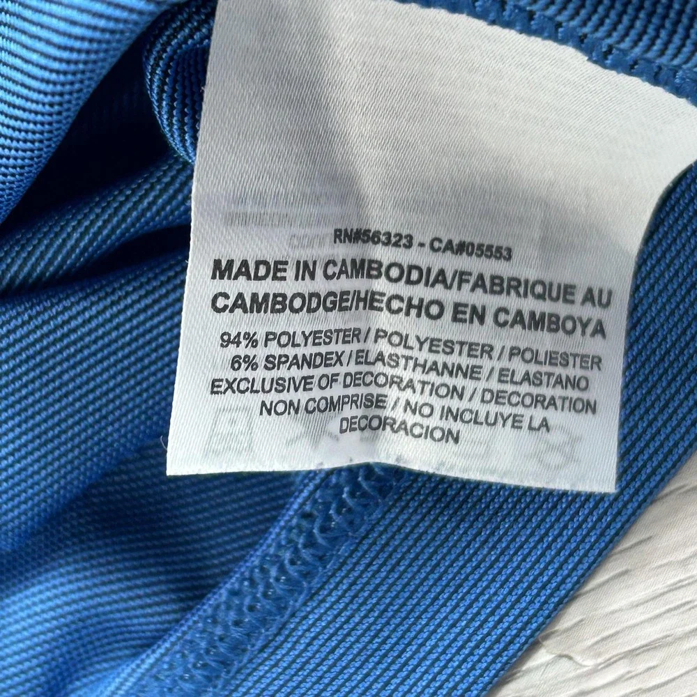 Nike‎ Golf Shirt Mens Large Blue Momentum Fly Swing Knit Performance